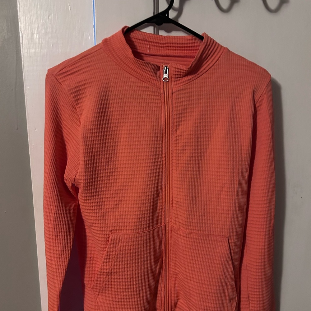Orange Zip-Up Jacket